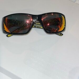 Arnette Black and Yellow mirrored  Sunglasses made in Italy